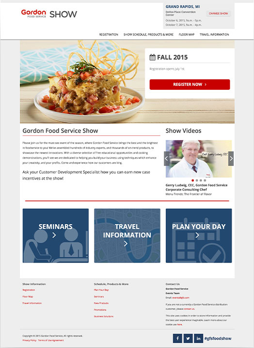 GFS Food Show Website