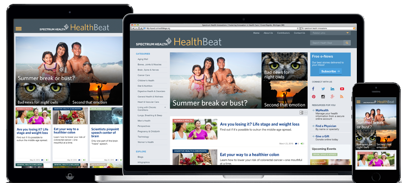 Spectrum Health HealthBeat Website